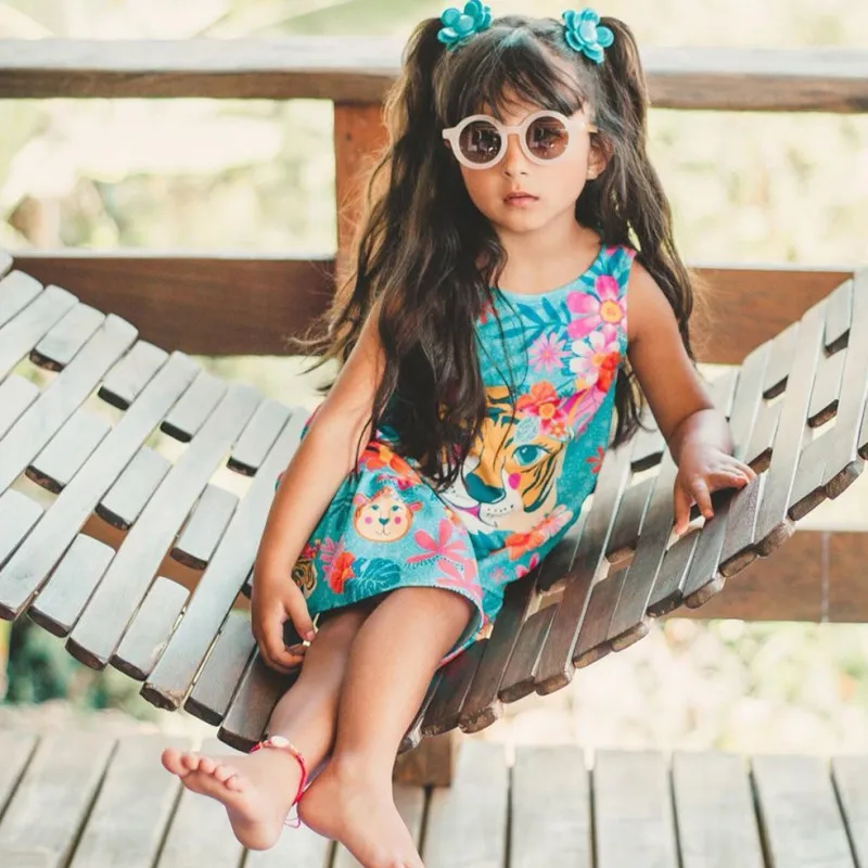 

2021 Vintage New Fashion Leopard Clear Kids Sunglasses Trend Anti-blue Light Classic Children Small Round Frame Eyewear UV400