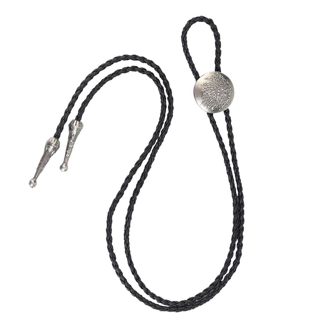 Vintage Style Alloy Fashion Bolo Tie Bow Handmade PU Leather for Mens | Necklace