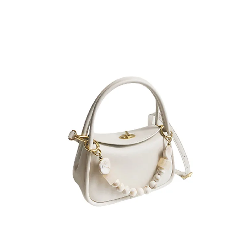 

Pearl Chain Small Bag Female 2021 New White Underarm Bag Wild Temperament French Niche Design High Sense Cross-Body Summer