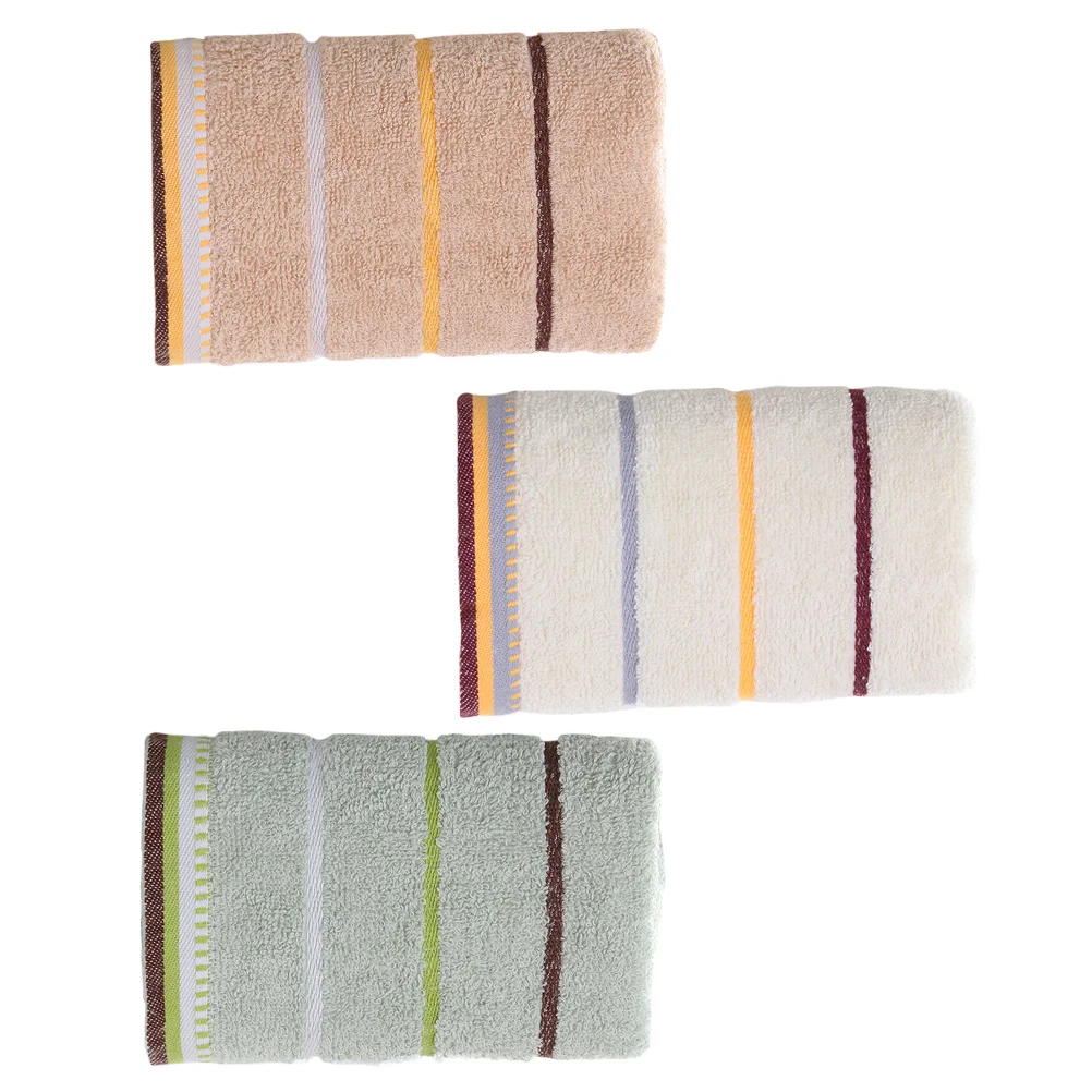 

3PCS Pure Cotton Towel for Home Use Pure Colors Cotton Face Cleaning Towel