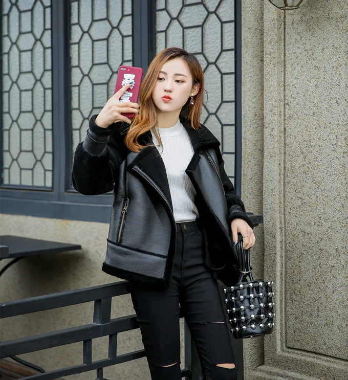 2021 женская зимняя куртка теплое пальто из овечьей кожи настоящего меха мериноса