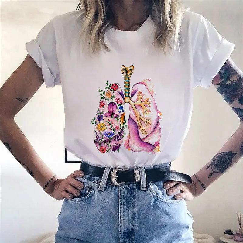 

Aesthetic flower Printed Women's Tshirt Harajuku Graphic Short Sleeve White T shirt Casual Summer Ladies tee shirt