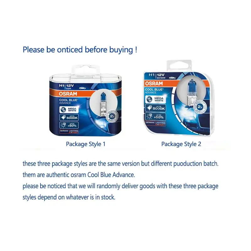 OSRAM Cool Blue Advance H7 Галогенные холодные синие белые ксеноновые фары