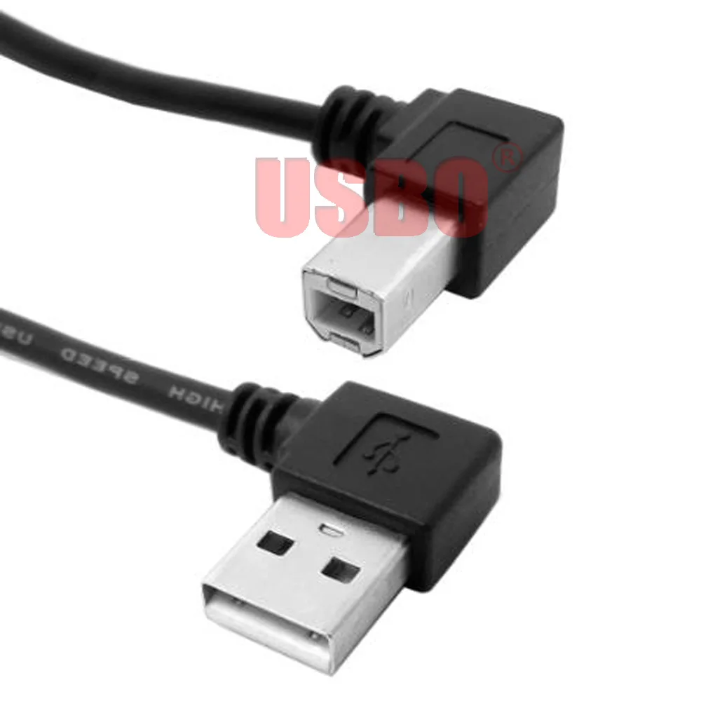 Двойные черное колено 0 2 м 5 1 USB A B линии передачи данных с высокой скоростью (под