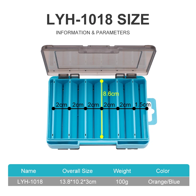 Двухсторонняя рыболовная коробка Kingdom с 12 отделениями рыболовные аксессуары