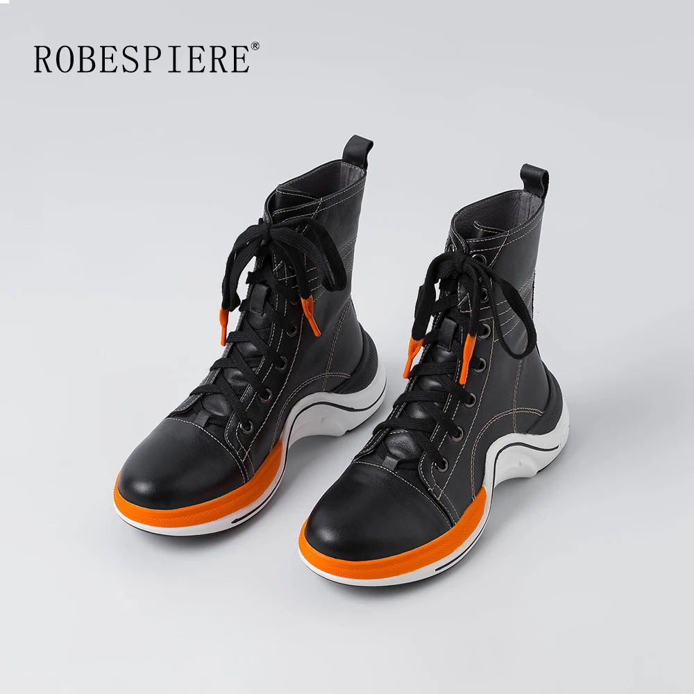 ROBESPIERE/ботинки из натуральной кожи женские новые кроссовки стильная плюшевая