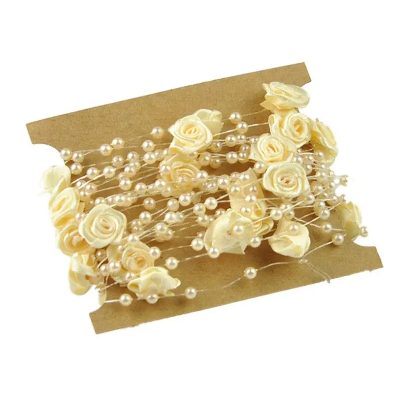 5 метров леска искусственный жемчуг цветок бусины цепочка гирлянда цветы