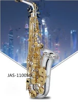 new jas 1100sg alto eb tune saxophone brass nickel silver plated body gold lacquer key music instrument e flat sax with case