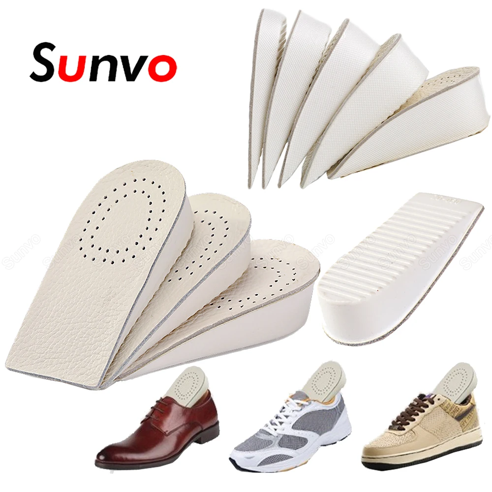 

Invisible Height Increased Memory Foam Insoles for Women Elevator Shoes Inserts Comfort Leather Heightening Insole Heel Lift Pad