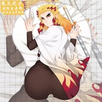 3d demon slayer computer mouse pad stereo mousepad with wrist guard silicone wrist pad gaming mouse mat rengoku kyoujurou