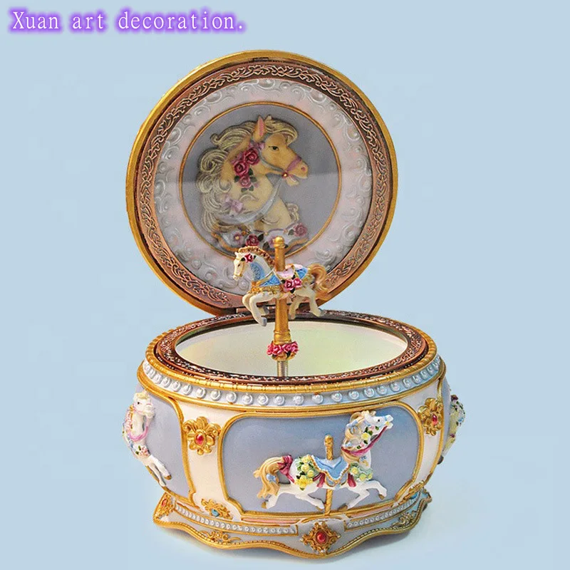 Светящаяся карусель музыкальная шкатулка Небесный Город Хэл мобильный замок