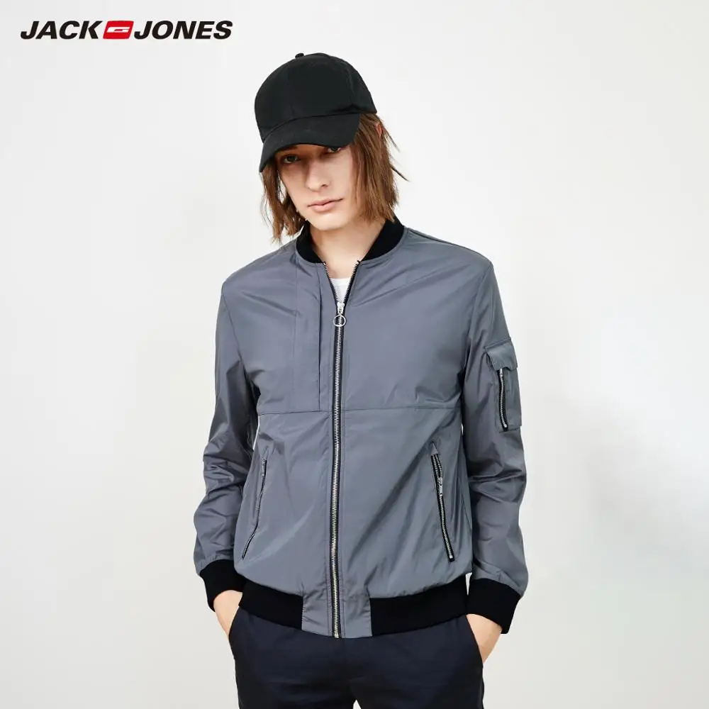 JackJones Мужская куртка прямой крой светильник бейсбол воротник Бомбер стиль одежда