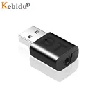 Bluetooth-ресивер Kebidu Mini BT5.0, аудио 3,5 мм, AUX, стерео музыка, без передатчика, для автомобиля, ПК, наушников, USB, беспроводной адаптер