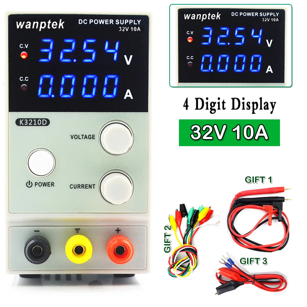 Fonte de Alimentação Novo Ajustável 4 Dígitos Display Mini Laboratório Regulador Tensão K3010d Versão Atualizada 32 v 10a dc