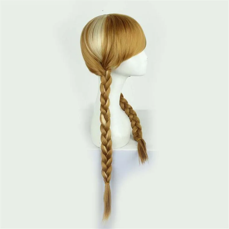 Cosplay Wig Halloween Carnival Princess Long Braid Silver White Synthetic Christmas Hair Bands | Детская одежда и обувь