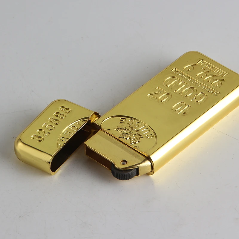 Аксессуары для сигарет модные новые металлические зажигалки в форме золотого