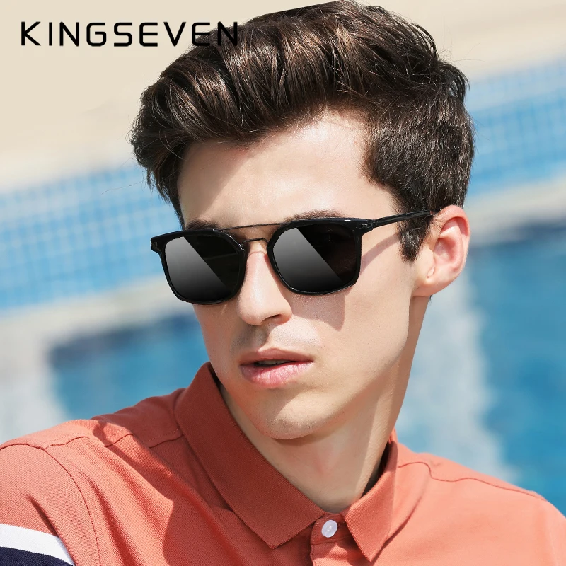 Солнцезащитные очки KINGSEVEN TR90 Мужские поляризационные для вождения в стиле ретро