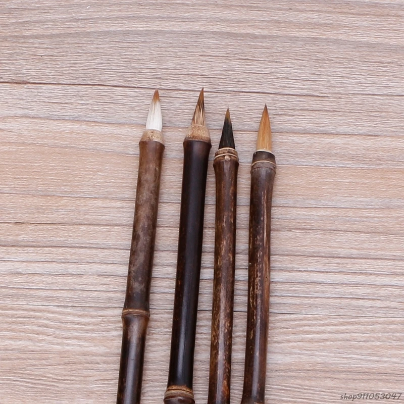 Бесплатная доставка кисть для китайской живописи натуральный бамбуковый шест
