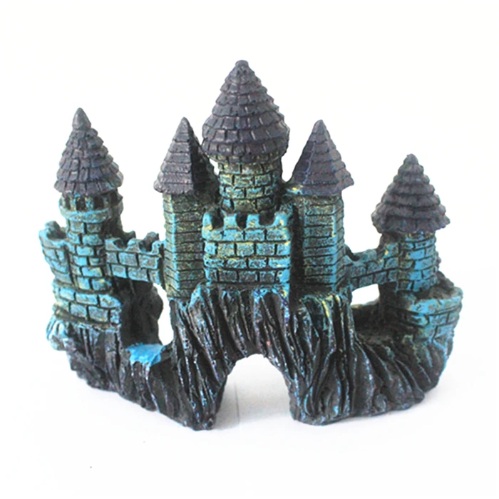 Искусственный замок украшение для аквариума искусственная пещера рыб укрытие