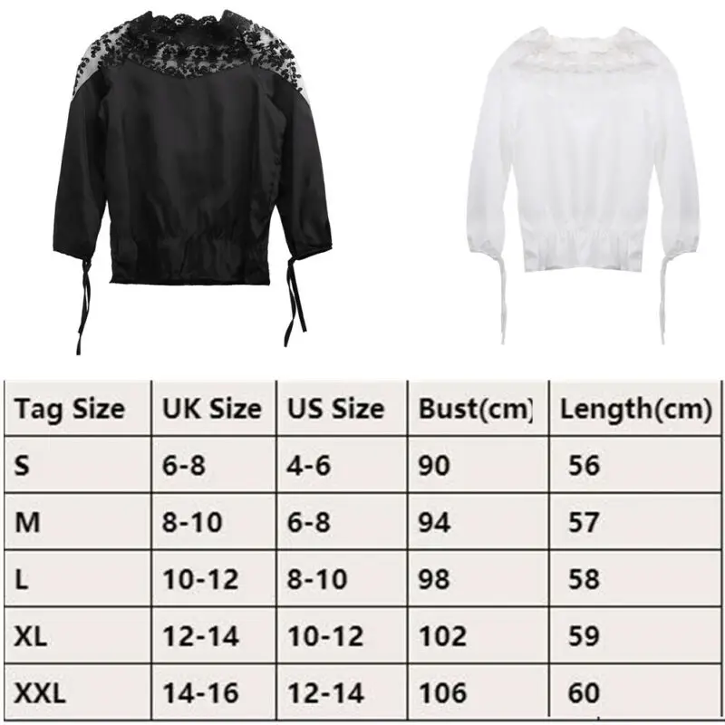 Сексуальная кружевная блузка с вышивкой Лоскутная манжетами на ремне Женская