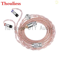 thouliess 3 52 54 4mm balanced copper silver plated mixed headphone upgrade cable for ie80 ie8 ie8i ie80s headphones