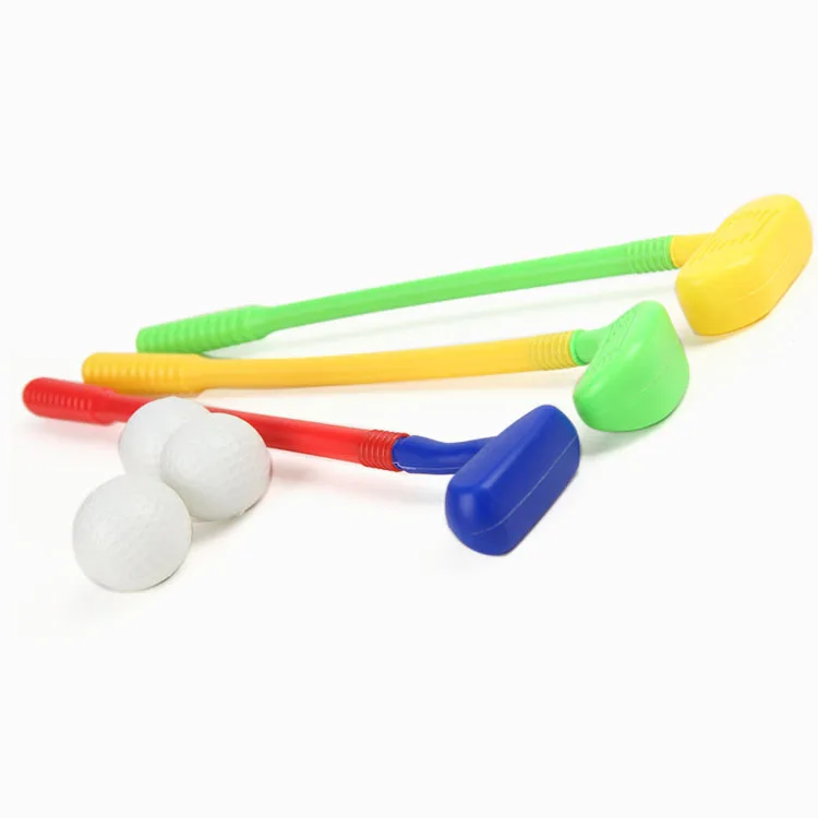 

3pcs Kid Toy Golf Clubs Set Outdoor Golf Toy Set Toddler Preschool Kids Educational Outdoor Sport Games Toy