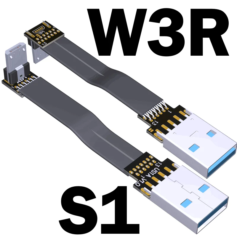 Экран FPV Micro USB 2.0 Type-A 90 градусов адаптер 5 см-100 см FPC плоский Micro-USB 5-контактный