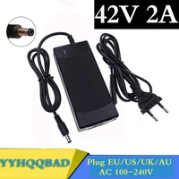 36v 2a battery charger output 42v 2a charger input 100 240 vac lithium li ion li poly charger for 10series 36v electric bike