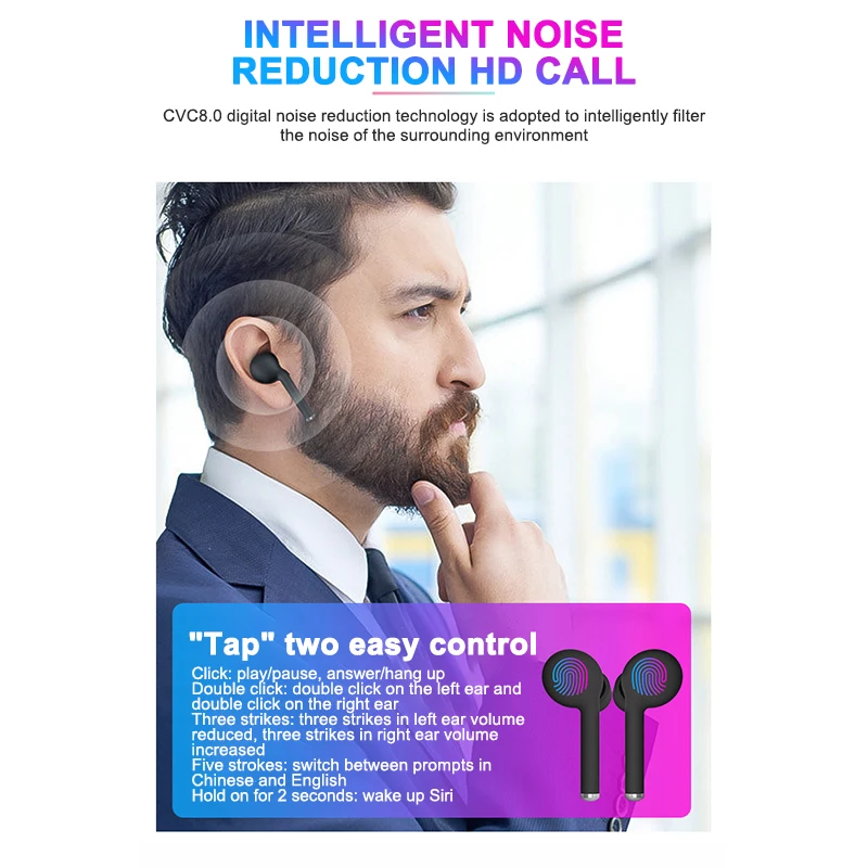 TWS Bluetooth 5 0 беспроводные наушники вкладыши спортивные игровые для смартфона Huawei P20