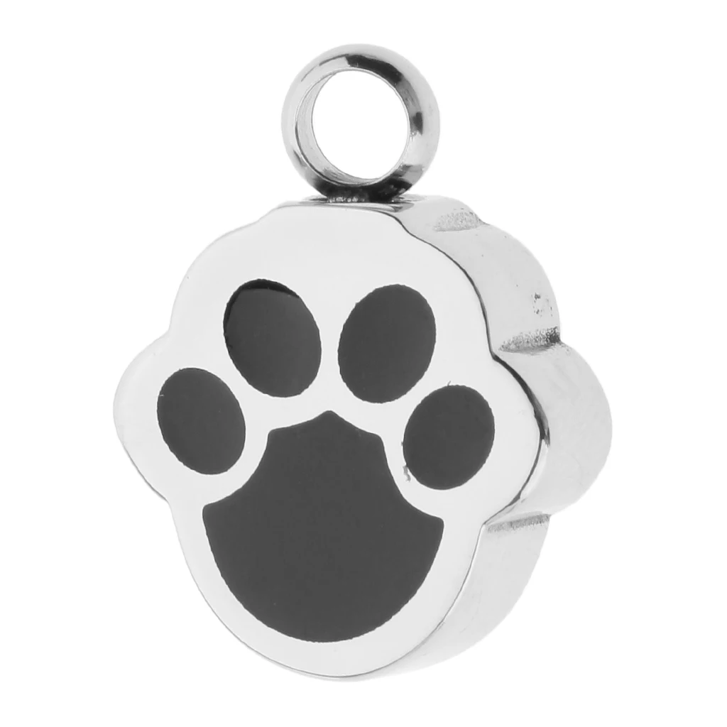 Милый Собака Кошка лапа дизайн памятный кулон Keepsake урна кремации пепел