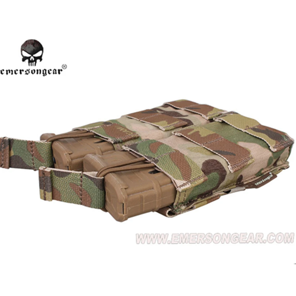 Emersongear Тактический Двойной 556 маг мешок M4 AR AK FAMAS модульный Открытый верх Molle лямки модульная сумка для пейнтбола страйкбола