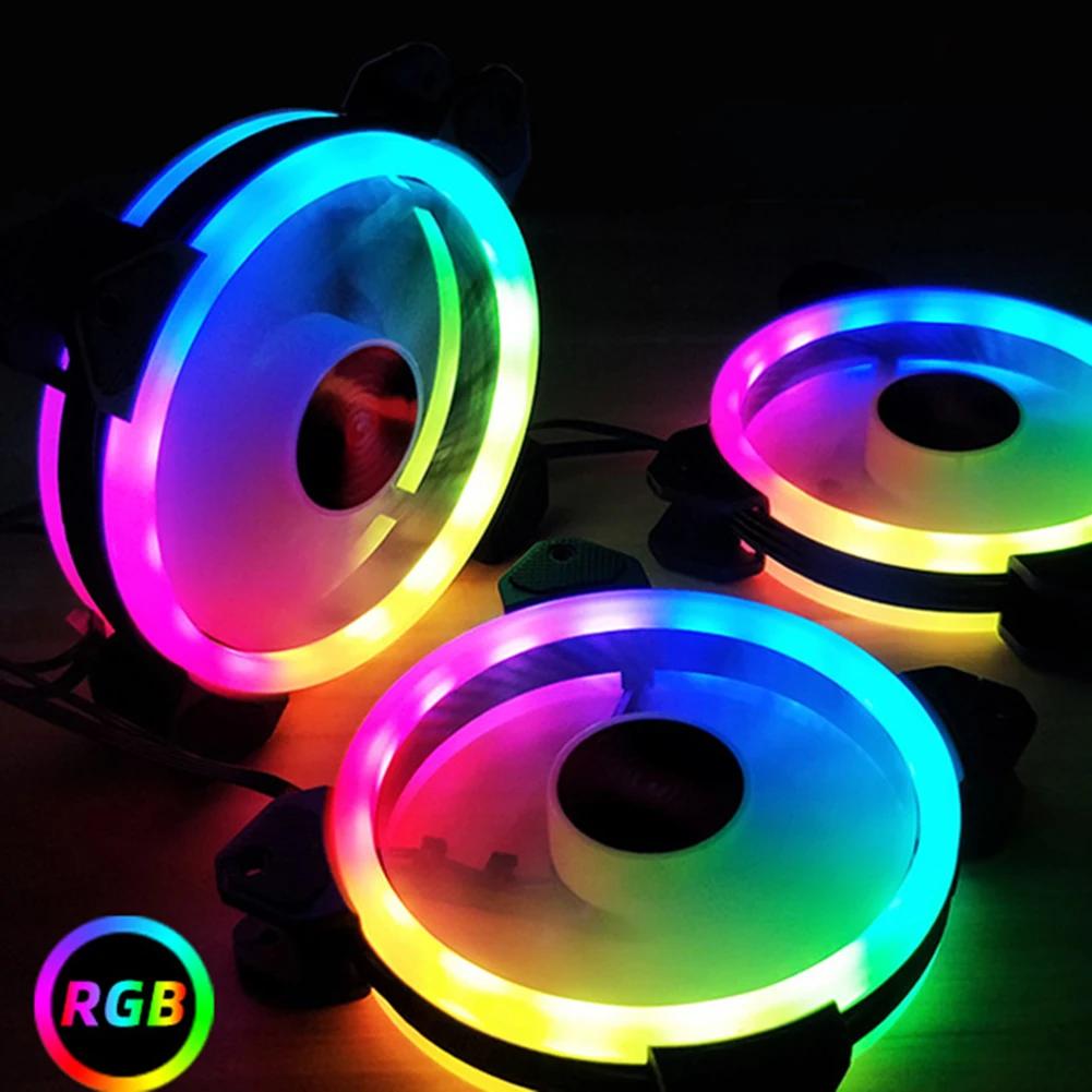 

COOLMOON 12cm RGB Cooling Fan Desktop PC Case Quiet Large 4 Pin Radiator