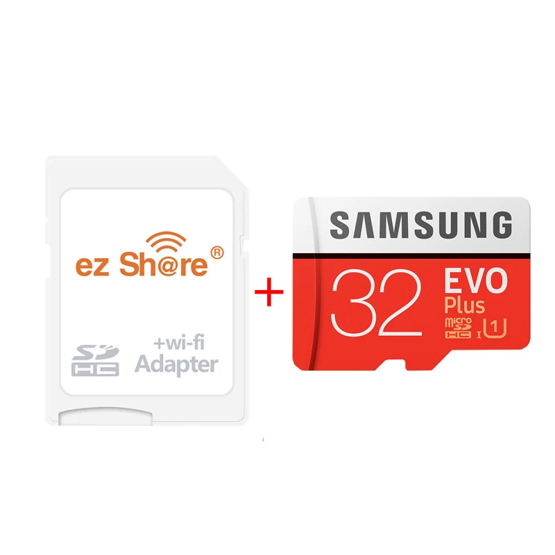 100% Оригинальные EZ Доля ezshare Беспроводной Wi Fi адаптер + samsung EVO plus 32gb class10 80 МБ/с. micro sd