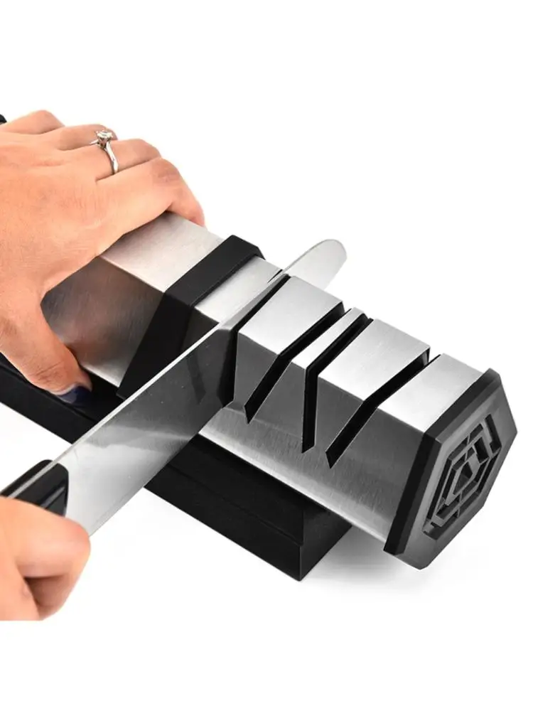 

Professional Electric Knife Sharpener Sharp Stainless Steel 2 Stage Sharpening Stone Machine EU Plug