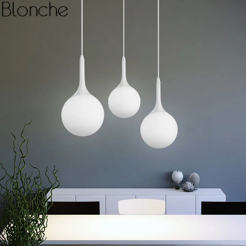 Современный подвесной светильник в стиле лофт со стеклянными шариками