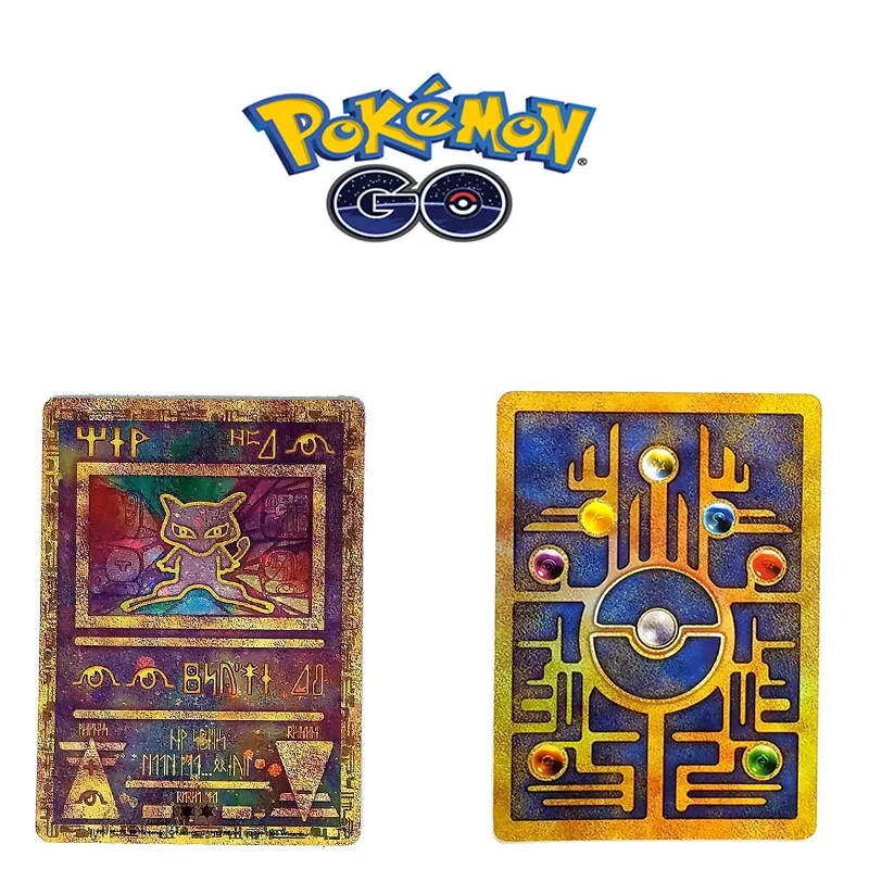 

8.8*6.3cm Pokemon Mew Gold Card Mewtwo Gifts for children kids toys Game Collection card
