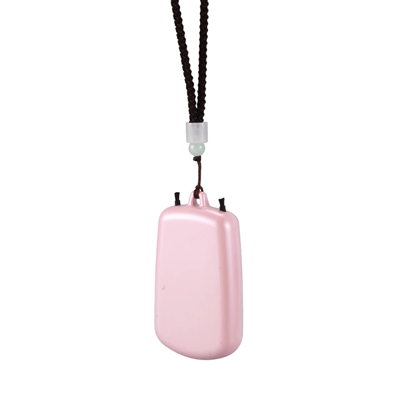 

2set Hanging Neck Air Purifier, Portable Car Oxygen Bar 230MAH Battery Negative Ion Air Purifier(Pink&Black)