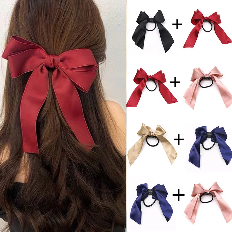 

Elastic For Hair, Satin Tiara Jk, Ribbon, Bow Tie, Hair Band, Elastic, Support For Ponytail