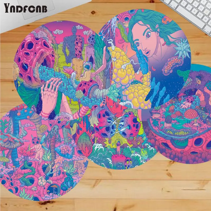 

YNDFCNB Trippy Art эстетический мягкий резиновый профессиональный игровой коврик для мыши компьютерный Противоскользящий коврик для ноутбука ПК к...