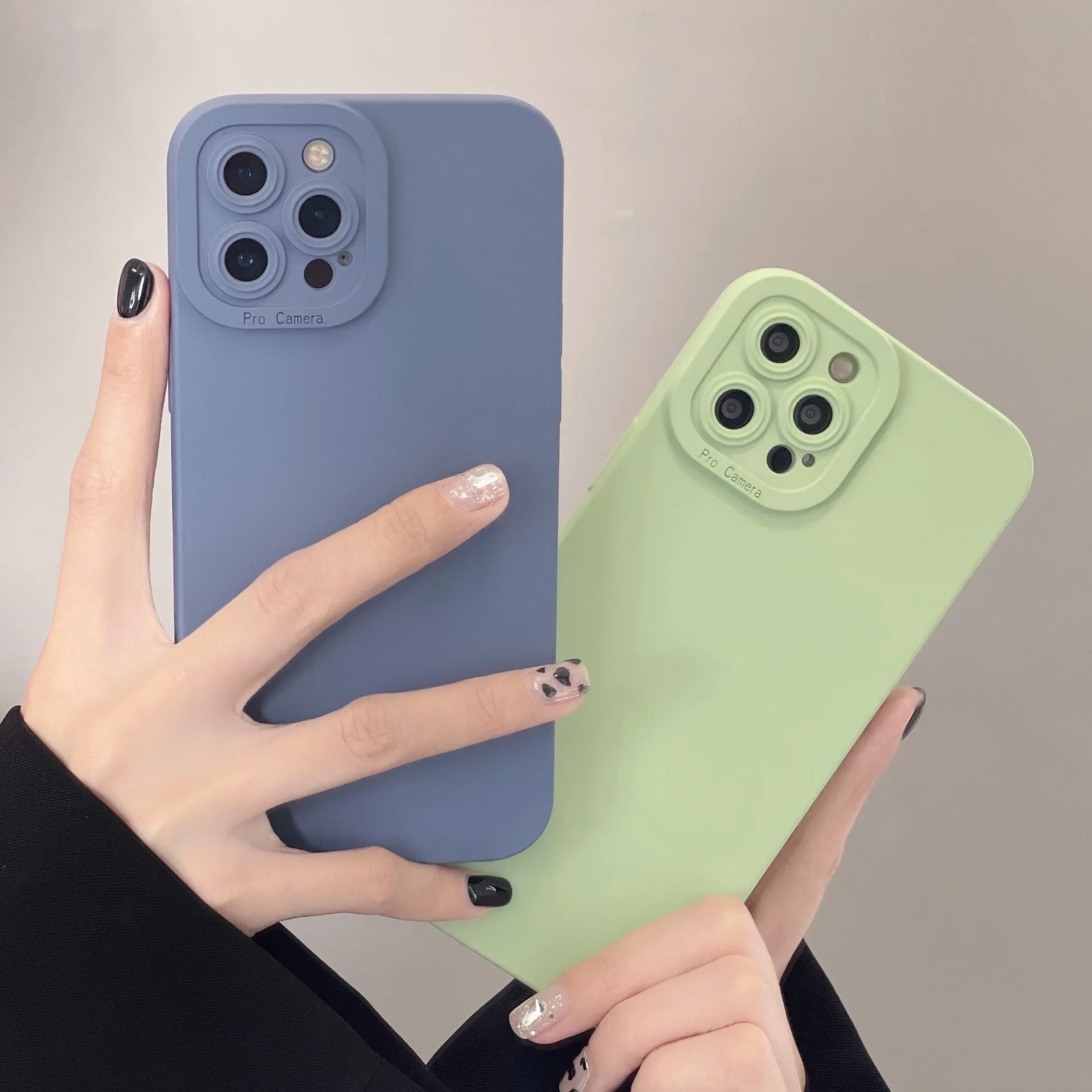 

New Autumn Winter Classic Solid Color Matte Phone Case For iPhone 13 12 11 Pro Max X Xs Max Xr 7 8 Puls Cases Soft Silicon Cover