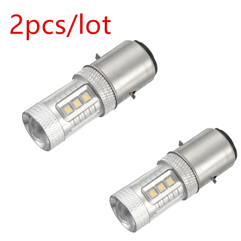 2 шт./лот супер яркие светодиодные лампы BA20D H6 16LED Мотоцикл Скутер мопед ATV фары