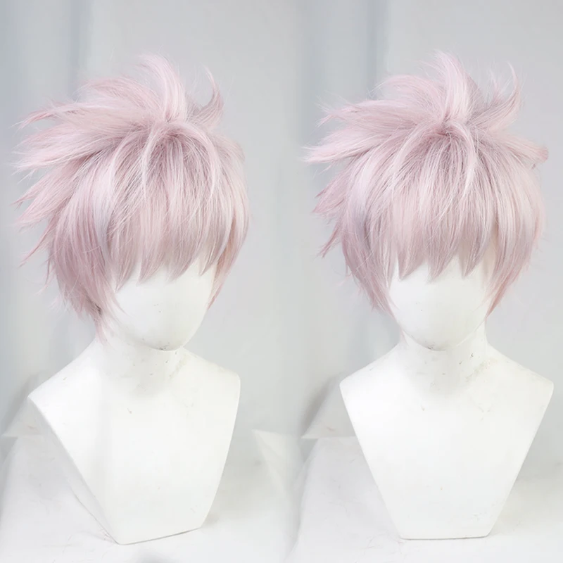 Аниме Kemono Jihen Tademaru Косплей Shiki парик короткий розовый термостойкий из