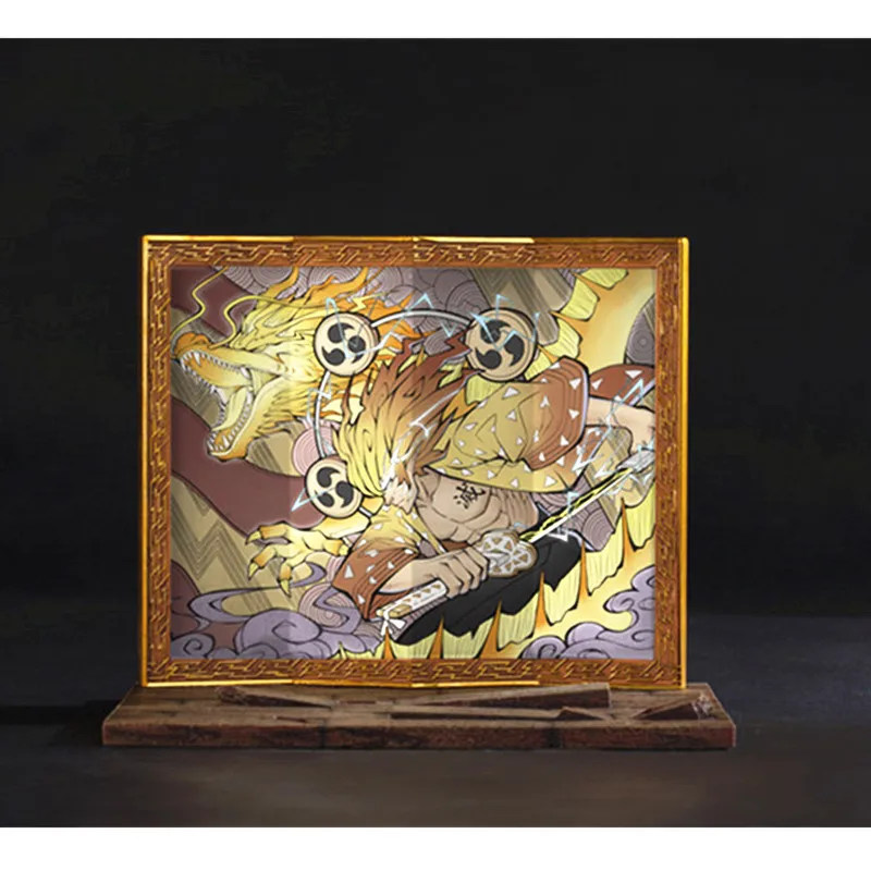 

9.5" Anime Demon Slayer Agatsuma Zenitsu GK Statue Resin Original Ver Portrait Box Action Figure Collectible Model Toy O7 24cm