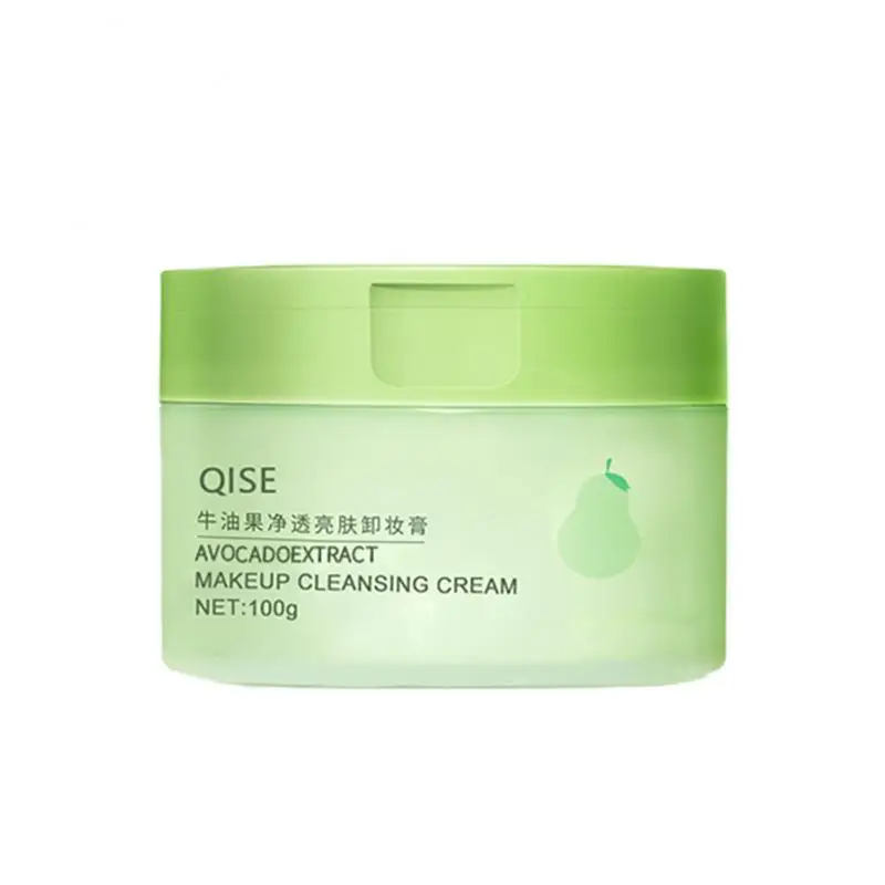 

QISE Avocado Pure Skin Remover Cream Brighten Skin Anti-Aging Skin Lightening 2 In1 Deep Cleansing Facial Makeup Remover TSLM1