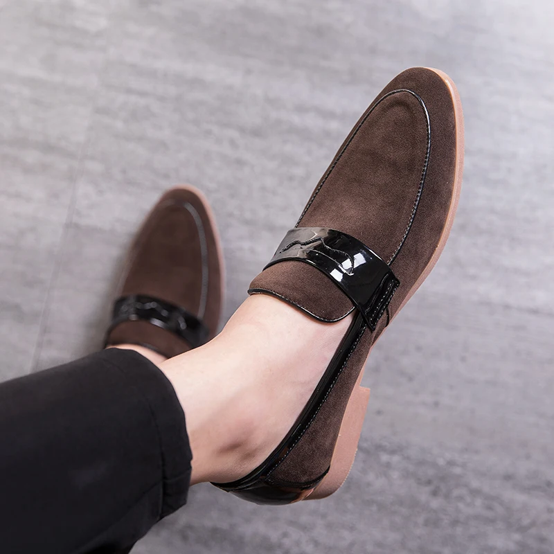 Мокасины мужские кожаные повседневная обувь для вождения лоферы свадебные