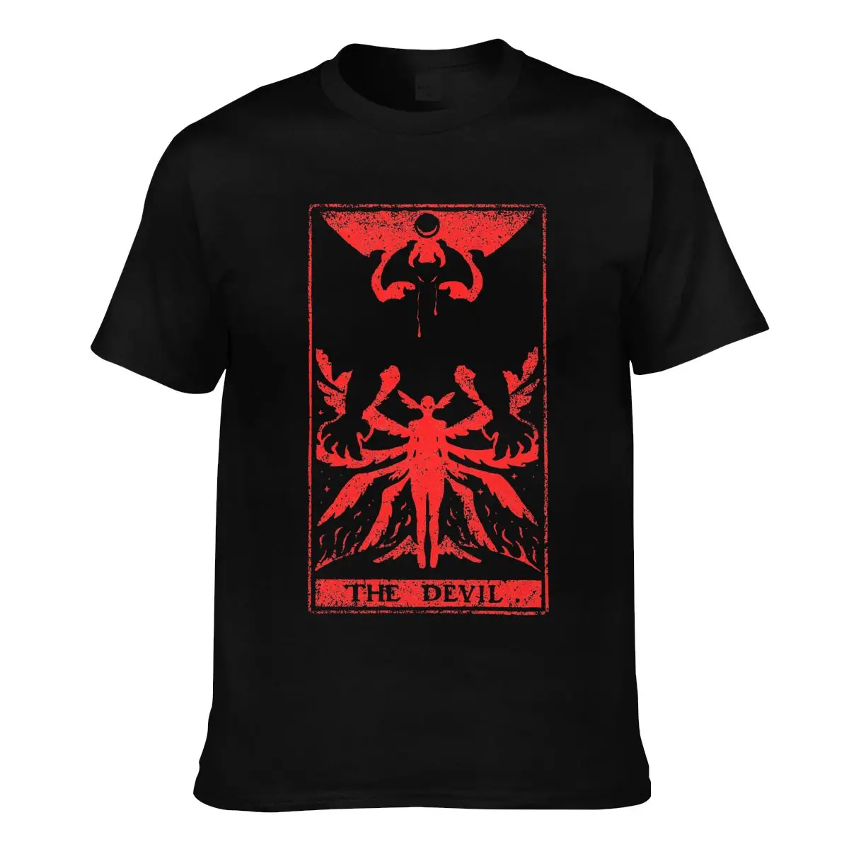 

Devilman Crybaby Tarot Devil T Shirt Akira Printed Cotton T-Shirt Oversize Basic Tshirt Man