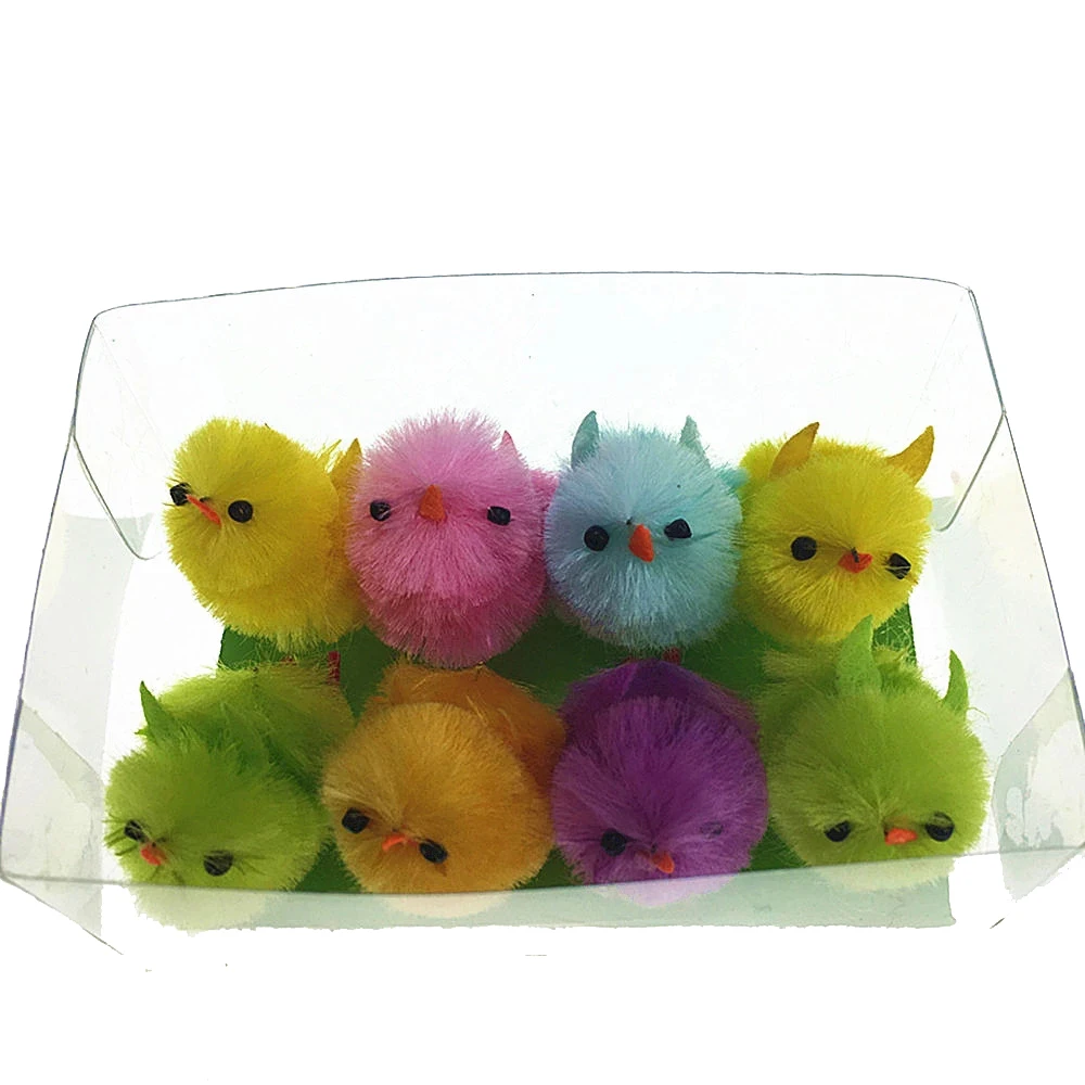 2 комплекта мини шенили цыплята пасхальных цыпленок с оранжевый для полости рта
