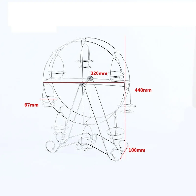 Розовое золото колесо обозрения стойка для закусок вечерние вращающиеся выпечки