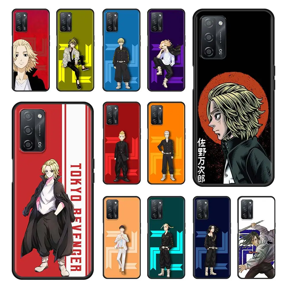 

Anime Tokyo Revengers Phone Case For Oppo A53 A93 A52 Find X2 Lite Reno4 Reno6 Pro A94 A74 A55 A7 A95 K9 Black Soft Cover