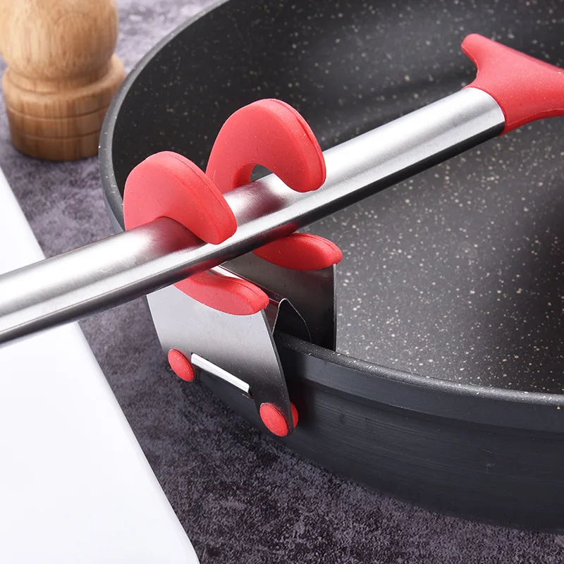 

Anti-Scalding Spoon Holder Stainless Steel Pot Clips Cooking Pot Side Clips Cookware Parts Useful Kitchen Gadgets Kitchen Tools